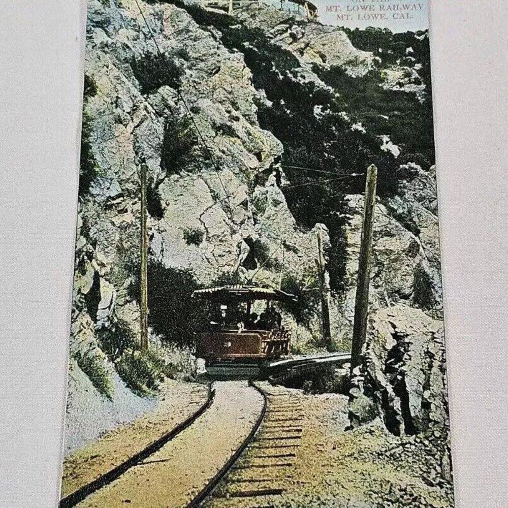 Antique Early 1900s Post Card Of Mount Lowe Railway LA California